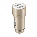 Wholesale Dual Port 3.1A USB Car Charger Adapter Compatible with Power Station (Gold)